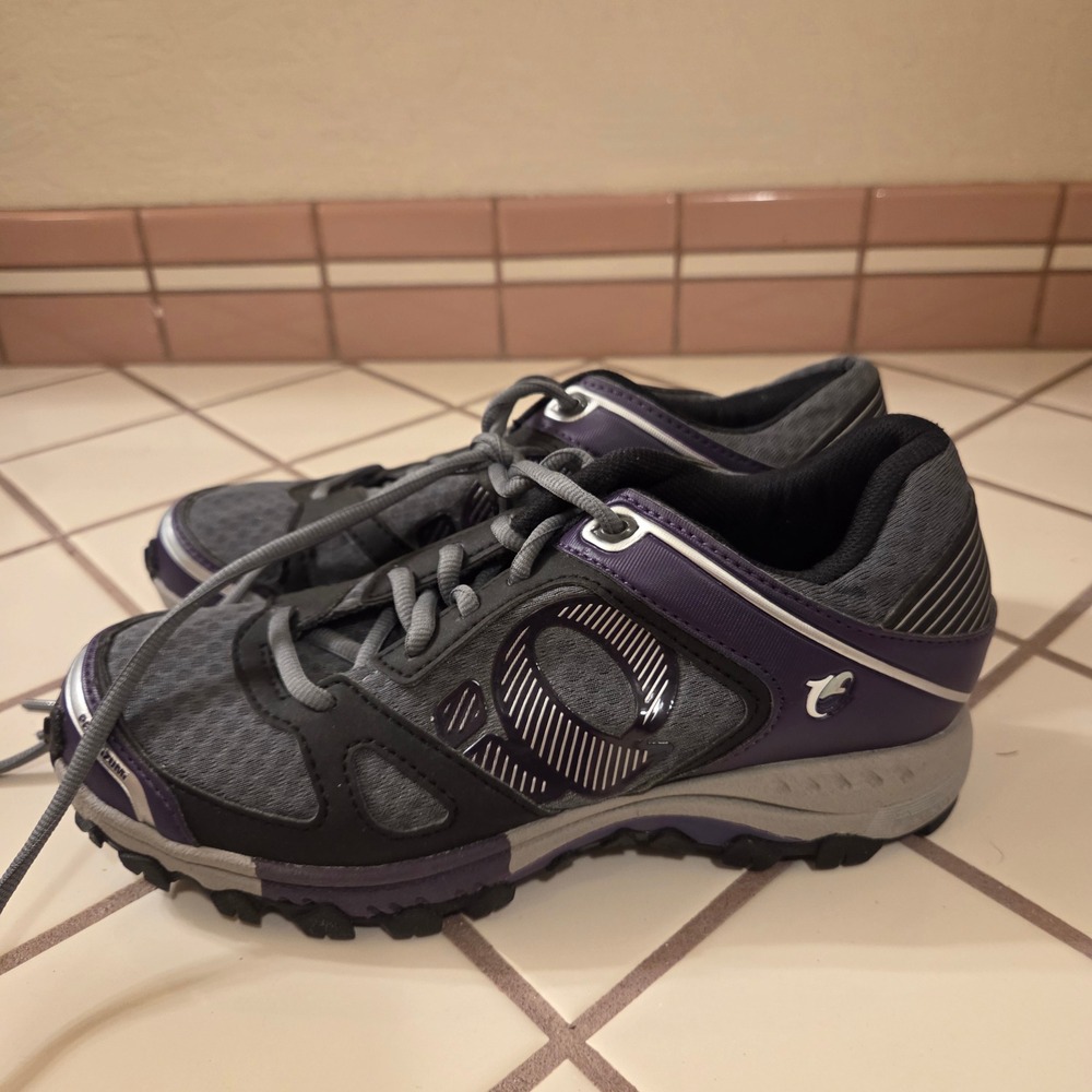 Pearl Izumi X-Alp Seek V Mountain‎ Bike Shoes Purple Grey EUR 39 SPD Cleats